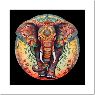 Elephant mandala Posters and Art